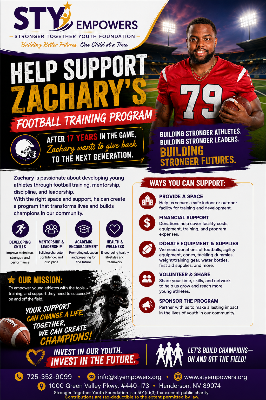 Zachary's Football Training Program